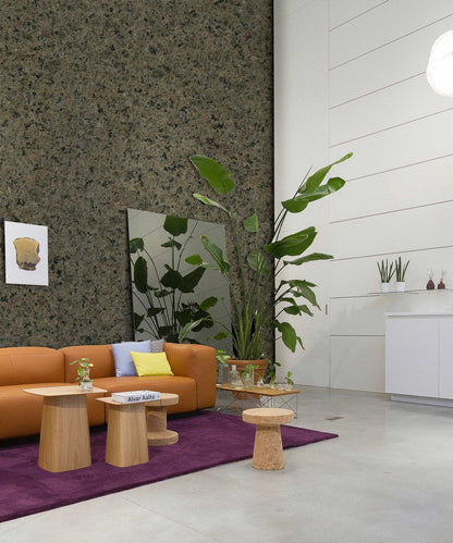 Modern Grey Geometric Mural Wallpaper in living room