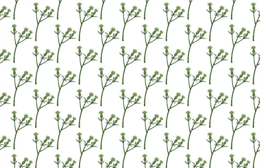 Green Floral Pattern Custom Art Design