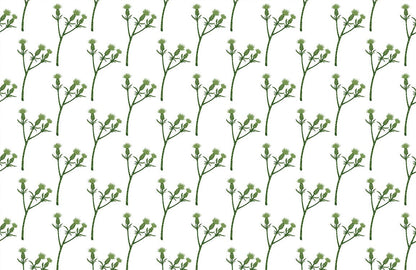 Green Floral Pattern Custom Art Design
