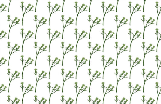 Green Floral Pattern Custom Art Design