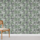green tile texture wall mural for room