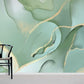 Abstract Emerald Green Gold Mural Wallpaper