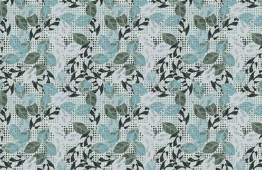 Modern Abstract Botanical Leaf Mural Wallpaper
