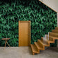 Home Decoration Featuring a Green Maple Leaf Wallpaper Mural