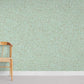Green Mosaic ll is the Name of the Wallpaper Mural in This Room