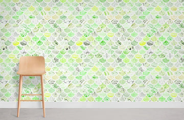 Citrus Burst Abstract Pattern Mural Wallpaper