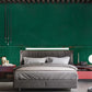 industrial calm green wall mural bedroom