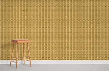 Goldene geometrische Fischgrät-Muraltapete