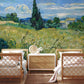 countryside Wheat oil painting Mural Wallpaper for bedroom