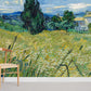 countryside Wheat oil painting Mural Wallpaper for Room decor