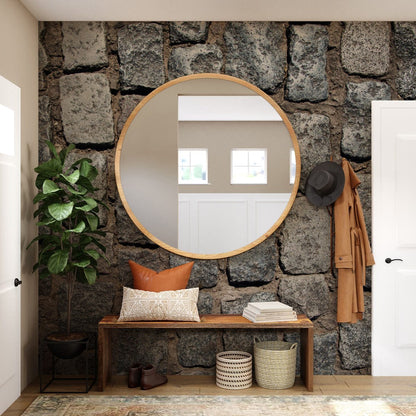 Wallpaper with a Brick Mural in Gray for the Hallway Decoration