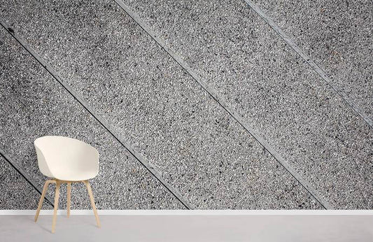 Wallpaper mural for home decoration with a grey floor with crevices.