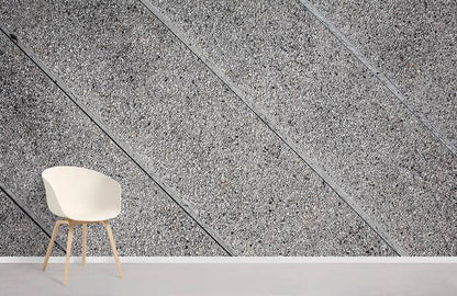 Wallpaper mural for home decoration with a grey floor with crevices.