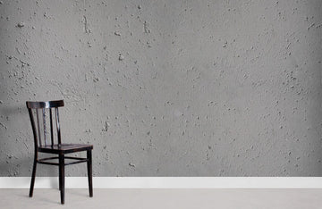 Modern Grey Cement Textured Mural Wallpaper