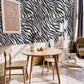 Wallpaper mural with a grey tiger's fur, perfect for decorating the living room.
