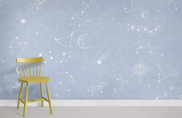 Starry Night Sky Children's Mural Wallpaper