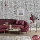 living room wallpaper in a vibrant industrial design