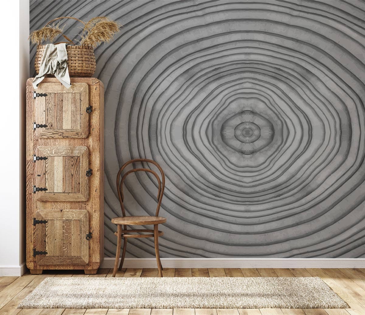 Decorate Your Hallway With a Wood Grain Wallpaper Mural