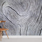 Gray Wood Grain Mural Industrial Wallpaper