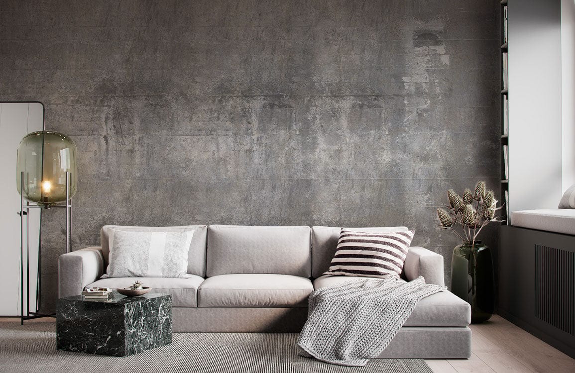 grunge concrete wall mural living room decor