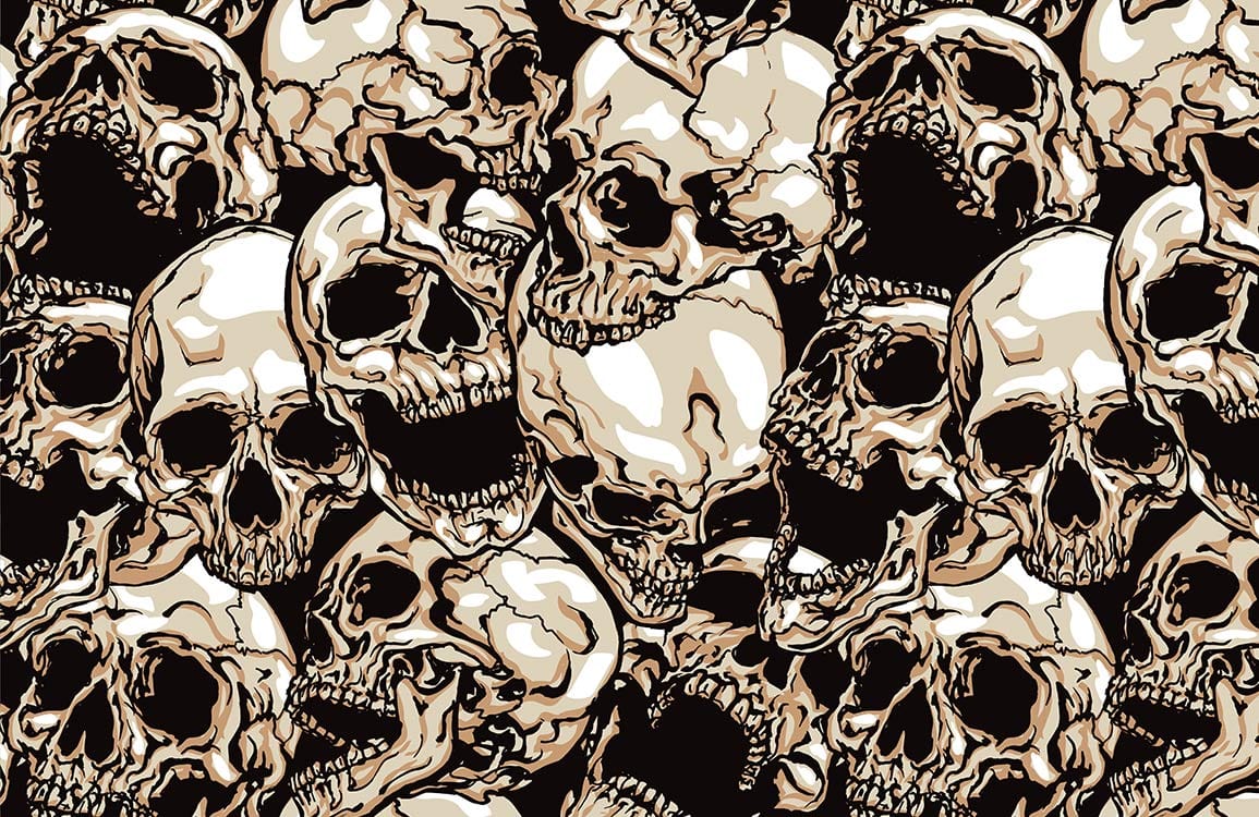 Cool Skeleton Custom Wallpaper Art Design