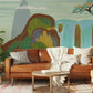 Enchanted Waterfall Forest Kids Mural Wallpaper in living room