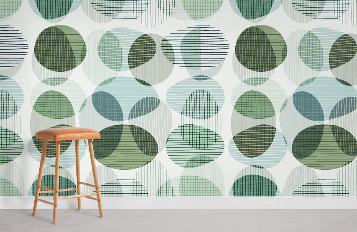 Geometric Circular Abstract Mural Wallpaper