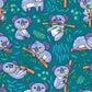 Happy Koala & Tree Cartoon Wallpaper Custom Art Design