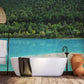 Heavenly Lake Scenery Wallpaper Mural for Use as Decorating Material in Bathrooms