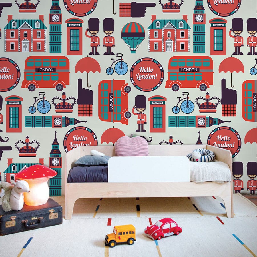 london landmark wallpaper mural kids'room decor