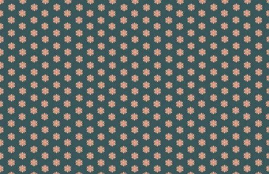 vintage flower pattern dark mural home decor