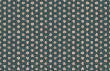 vintage flower pattern dark mural home decor