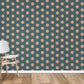 hexagonal flower pattern wallpaper for room