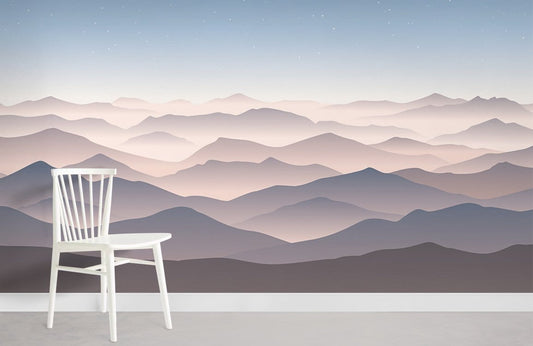 Misty Mountain Gradient Wallpaper Mural