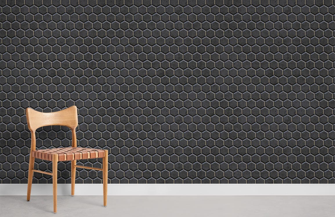 wallpaper with a honeycomb design