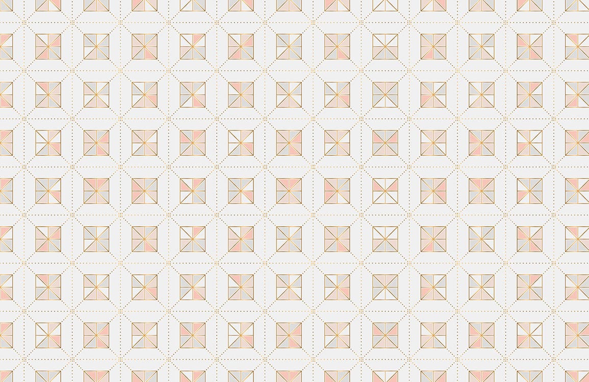 Geometric Pink Gold Art Deco Mural Wallpaper