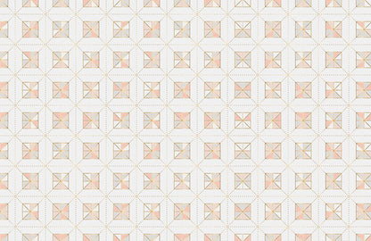 Geometric Pink Gold Art Deco Mural Wallpaper