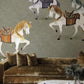 Horses Animal Print Wallpaper Mural for Use in Decorating the Living Room