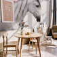 3d visual effect horse wallpaper mural lounge decor idea