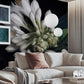 hosta flower wallpaper mural living room decor