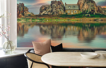 Sunset Coastline Scenic Landscape Mural Wallpaper