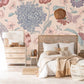 Hydrangea Colorful Vinatge Flower Wallpaper Design Idea
