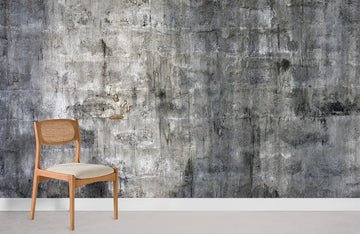 Urban Concrete Textured Grey Wallpaper Mural