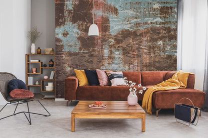 Industrial Metal Scratches Wallpaper Mural Home Interior
