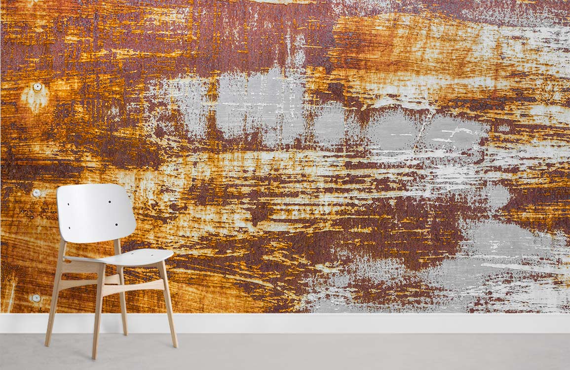 Industrial Rust Concrete Wall Mural Office