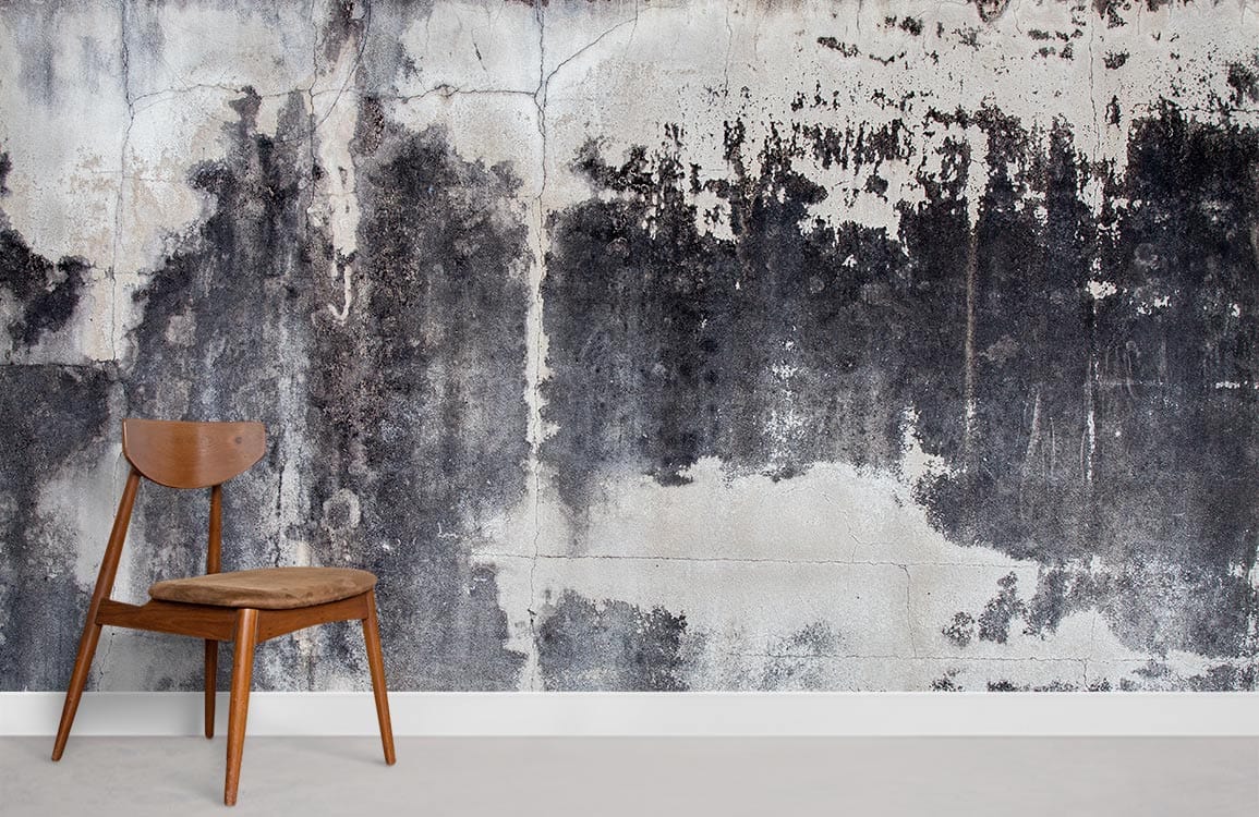 Industrial Splashed Ink Concrete Wallpaper Mural Home Decor