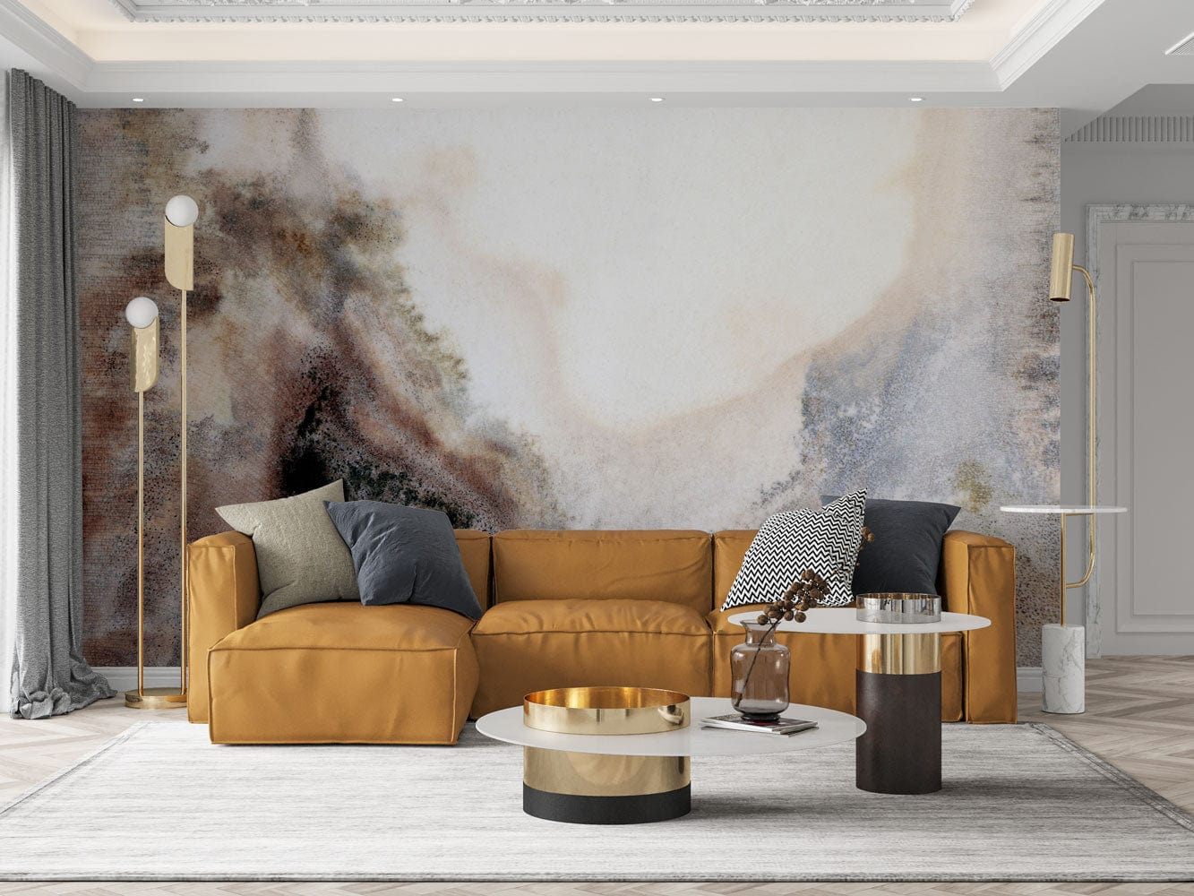 industrial wallpaper mural living room decoration design