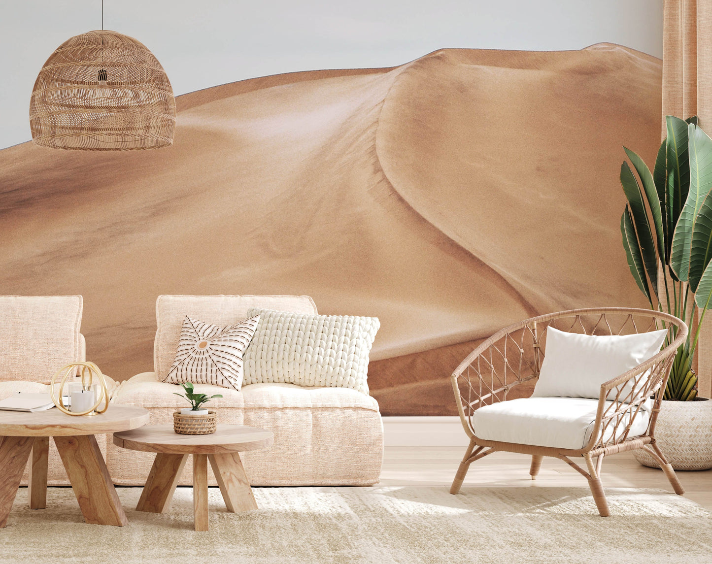 Infinite Desert Wallpaper Mural for Use as Decoration in the Living Room