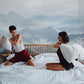 Ink Foggy Mountain wall mural bedroom design