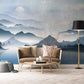 mountain landscape scenery wall mural for hallway design